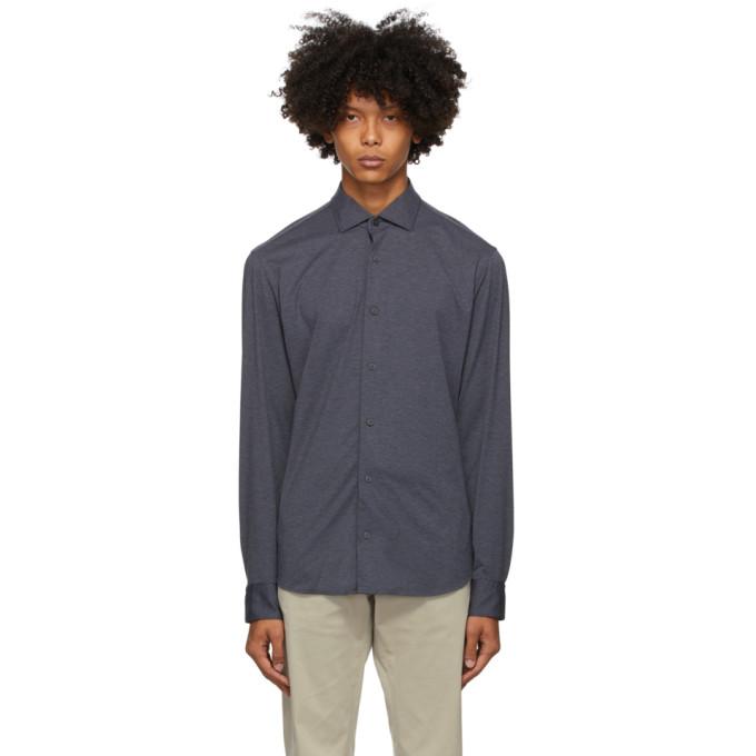 Z Zegna Grey Jersey Shirt