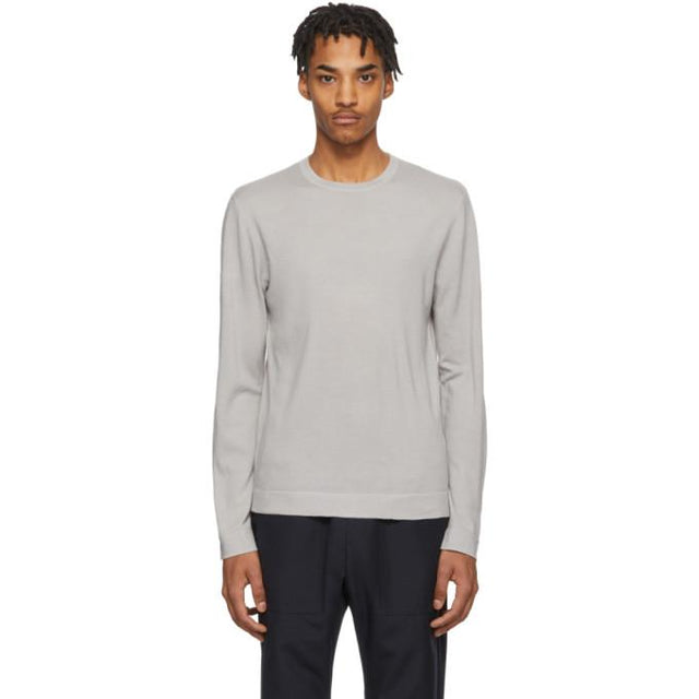 Z Zegna Grey Knit Crewneck Sweater