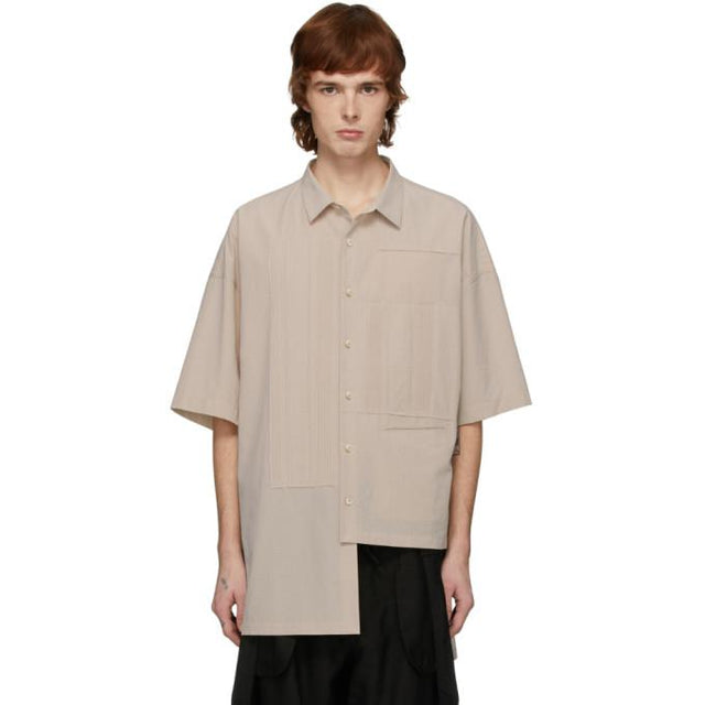Ziggy Chen Off-White Cotton Short Sleeve Shirt